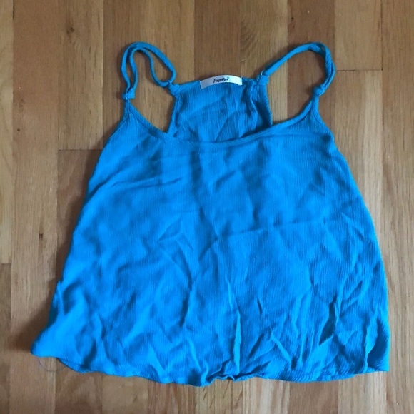 Tops - Papaya Cropped Open Back Tank